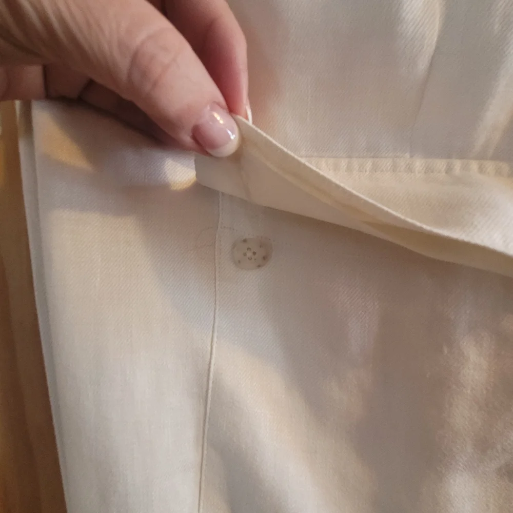 Claiborne Luxe Mens 100% Linen Drawstring Waist 33 X 30 Baggy Cargo Pant